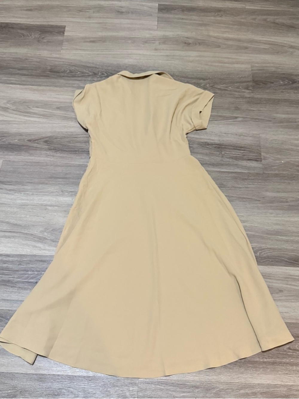 Ralph Lauren Cream Wrap-Style Midi Dress - Picture 4 of 4
